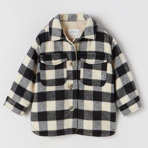 🖤NWT🖤 Zara fleece plaid thick shirt 18/24m